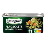 Flageolets verts extra fins cuisinés CASSEGRAIN - Boîte 130g