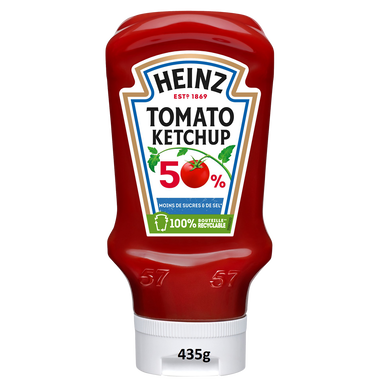 Tomato Ketchup allegé -50% sel & sucre HEINZ 435g