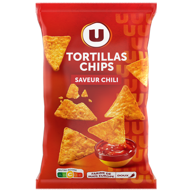 Tortilla chips goût chili U paquet de 150g