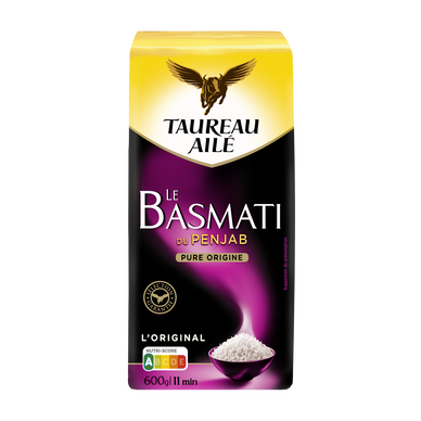 Riz basmati Penjab long grain naturel.parf.TAUREAU AILE 600g