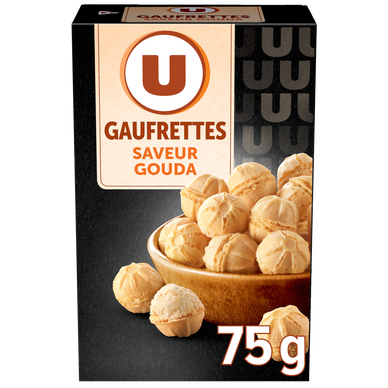 Biscuits apéritifs Gaufrette gouda paquet de 75g