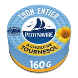 Thon Entier huile de tournesol PETIT NAVIRE - 160g