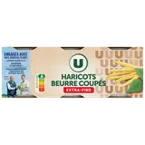 Haricots beurre coupés extra fins - 3  boîtes de 110g net égoutté