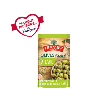 Olives Apéro A l'Ail TRAMIER - achet 150g