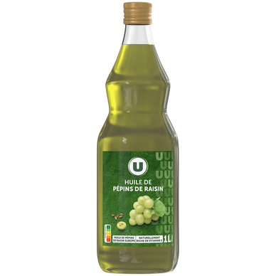 Huile de pépins de raisin, bouteille de 1 litre