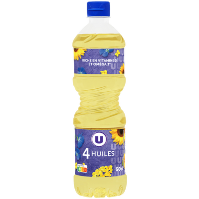 Mélange 4 huiles U bouteille de 50cl