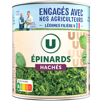 Epinards hachés - Boîte de 795g