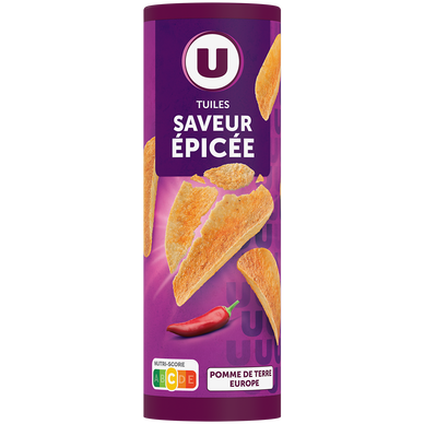 Tuiles goût épicé  paquet de 170g