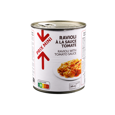 Ravioli à la sauce tomate PRIX MINI 4/4 800g