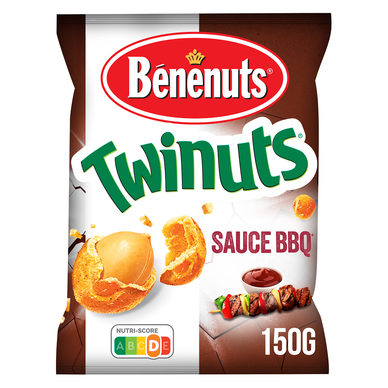 Cacahuètes Enrobées Saveur Barbecue - BENENUTS TWINUTS - 150g