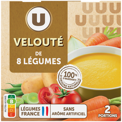 Soupe Velouté aux 8 légumes brique 2x30cl 620g