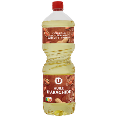 Huile d'arachide  bouteille de 1 litre