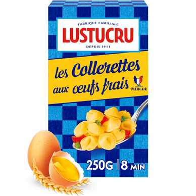Pâtes Collerettes aux oeufs LUSTUCRU, 250g
