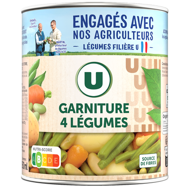 Légumes Garniture recette 4 légumes - Boîte 510g