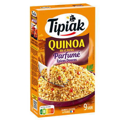 Quinoa parfumé aux épices douces sachets doseurs TIPIAK - 4x60g
