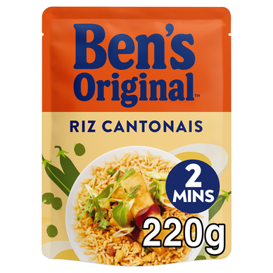 Riz cuisiné Cantonais express 2min BEN'S ORIGINAL - Sachet micro-ondable 220g