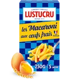 Pâtes Macaronis aux oeufs LUSTUCRU, 250g