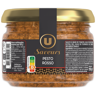 Sauce pesto rosso  bocal de 190g