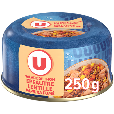 Salade de thon épeautre lentilles paprika fumé U 250g