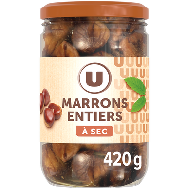 Marrons entiers à sec - bocal 420g