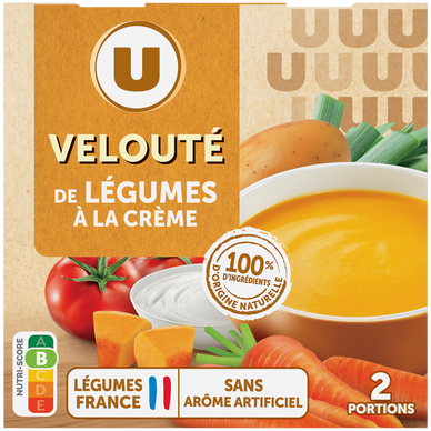 Soupe Velouté de légumes à la crème 2 briques de 30cl, 620g