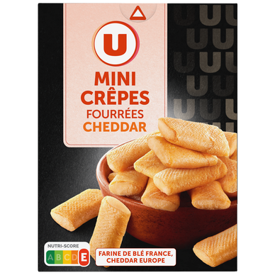 Mini crêpes fourrées au fromage cheddar  65g