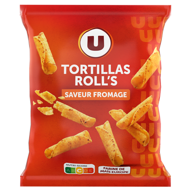 Tortillas chips roll's goût fromage paquet de 125g