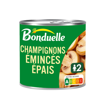 Champignons émincés épais BONDUELLE - Boîte 230g