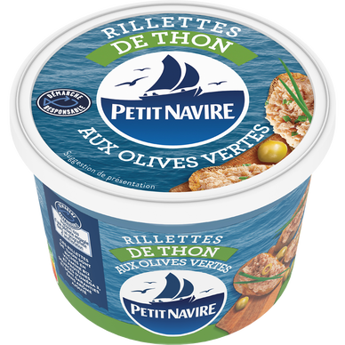 Rillettes de thon aux olives vertes PETIT NAVIRE 220g