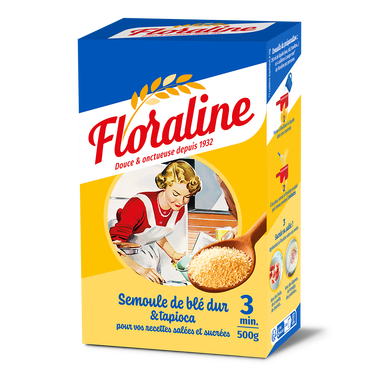 Semoule de blé dur FLORALINE, boîte de 500g