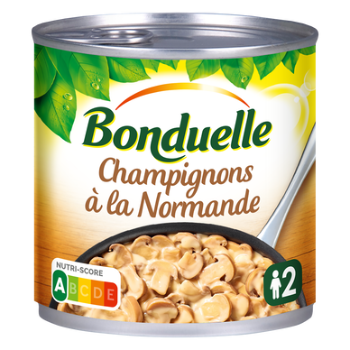 Champignons cuisinés normande doypack BONDUELLE - boîte 1/2 400g
