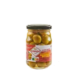 Olives vertes farcies poivrons CRESPO, 120g