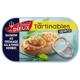 Tartinable au saumon, au fromage et à l'ail & fines herbes LE TRÉSOR DES DIEUX, 90g