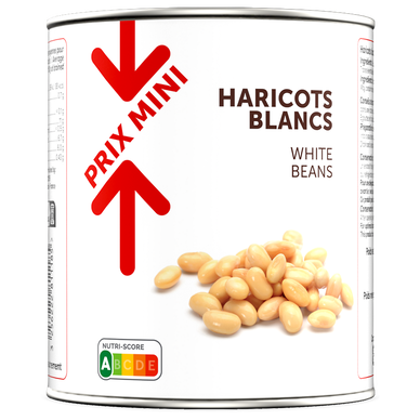 Haricots blancs PRIX MINI boîte 530g