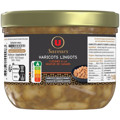 Haricots lingots cuisinés à la graisse de canard 400g
