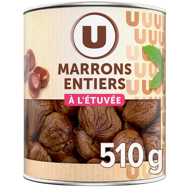 Marrons entiers à l'étuvée - Boîte de 510g net égoutté