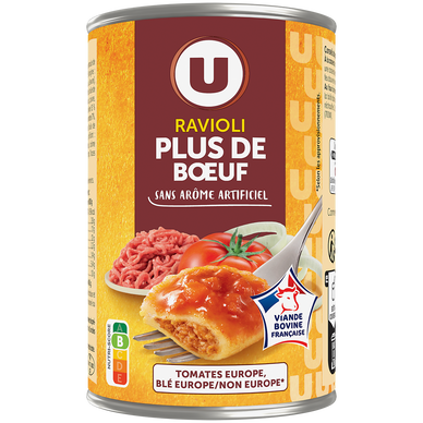 Ravioli plus de boeuf boîte 1/2 400g