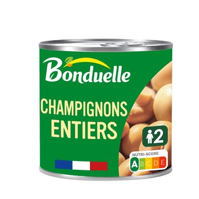 Champignons entiers sans sulfite BONDUELLE - Boîte 230g