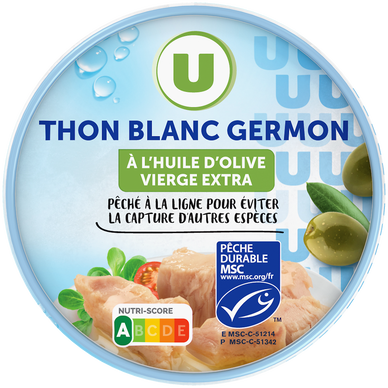 Thon blanc entier huile d'olive, 150g