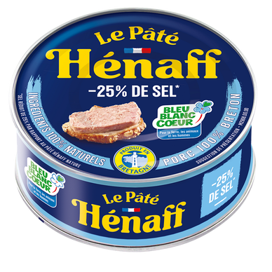 Pâté de porc au sel de gérande bleu blanc coeur HENAFF, 76g