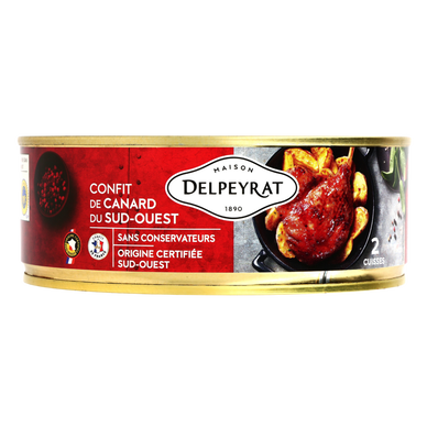 Confit canard 2 cuisses IGP Sud/Ouest DELPEYRAT boîte 775g