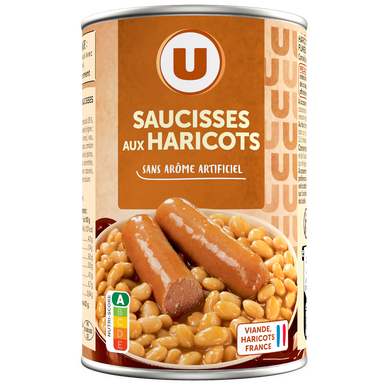 Saucisse haricot boîte 1/2 420g