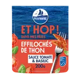 Éffilochés de thon Sauce Tomate & Basilic msc et hop dans mes pâtes PETIT NAVIRE 200g