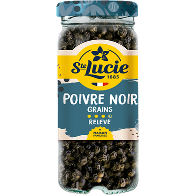 Poivre noir grains saveurs préservées SAINTE LUCIE, 50g