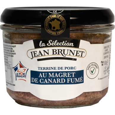 Terrine de porc au magret de canard fumé JEAN BRUNET, 180g