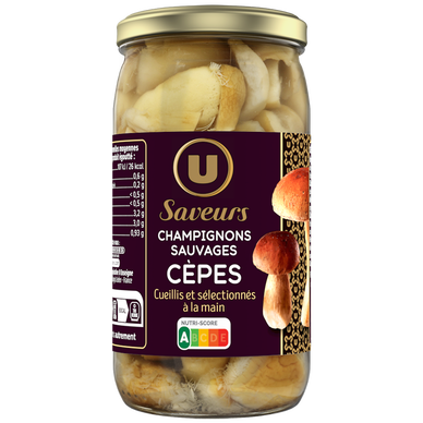 Cèpes champignons sauvages - Bocal de 185g net égoutté