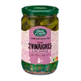 Cornichons 2 vinaigres et sa touche de balsamique JARDIN D'ORANTE, bocal de 72cl