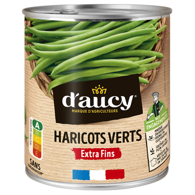 Haricots verts extra-fins rangés Cultivé en France D'AUCY - 440g