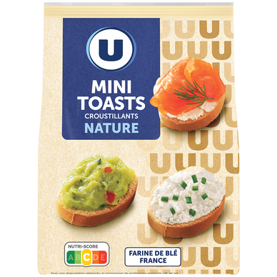 Mini toasts à tartiner nature U sachet 150g