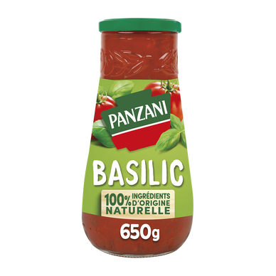 Sauce Tomate et Basilic 100% ingrédients d'origine naturelle PANZANI -650g